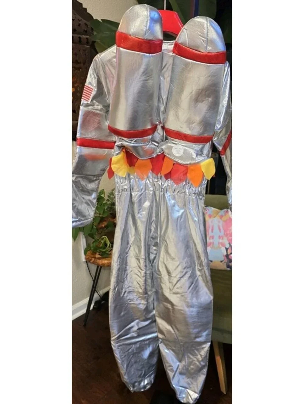 Pottery Barn Kids Adult Light-Up Silver Astronaut Costume Space Suit XS/S NWOT